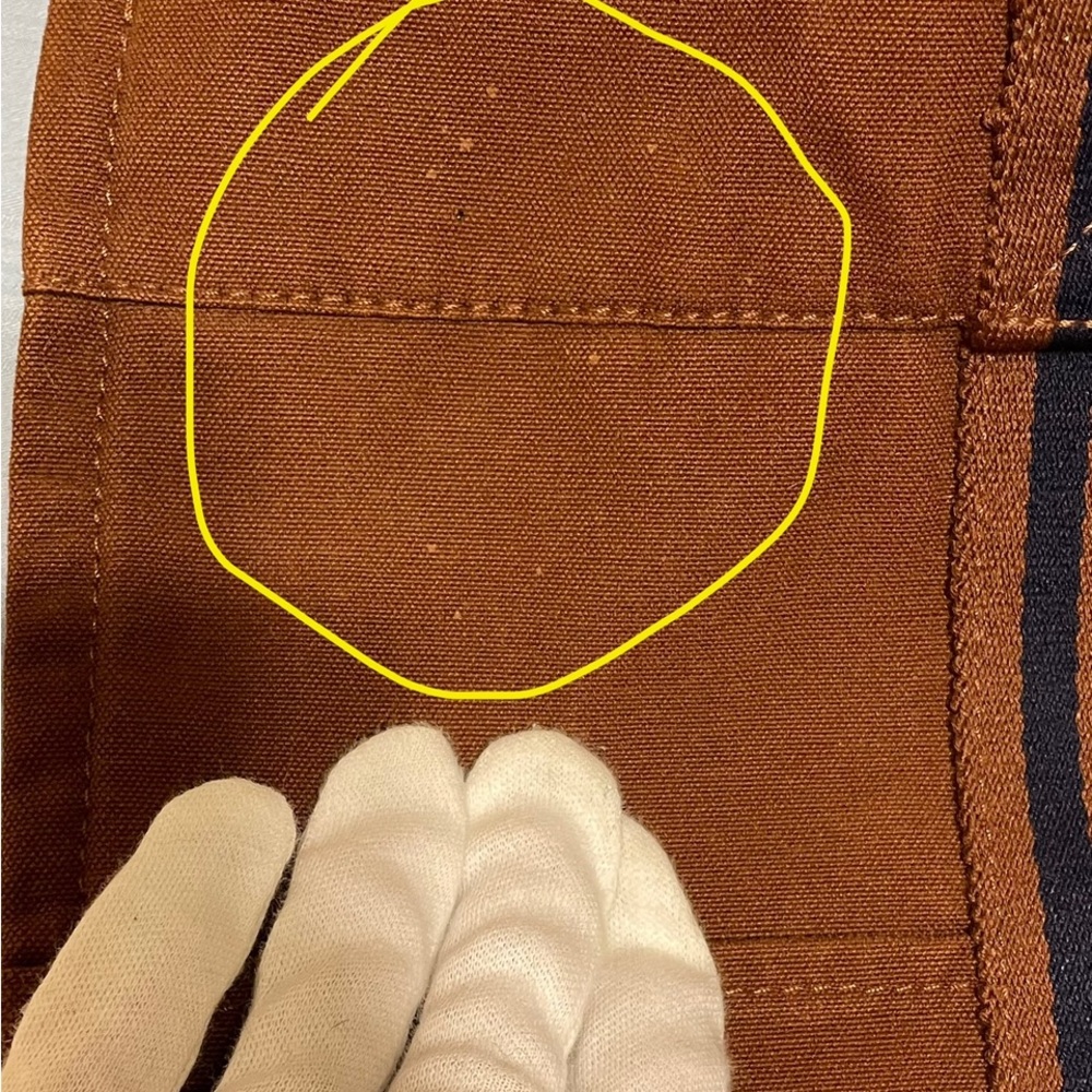 Authentic Hermes Large Vintage Rust and Navy Canvas Tote Bag - Picture 16 of 16